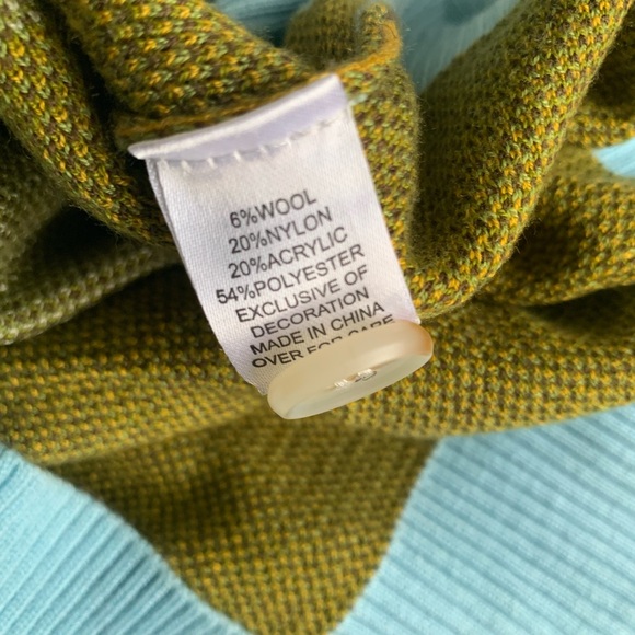 Pacsun Print Cardigan Blue Multi Sweater Women’s Sz L - Picture 3 of 4